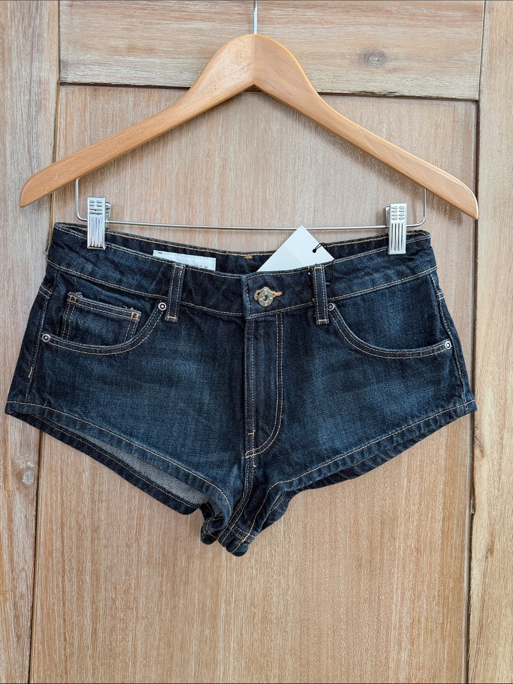 Zara Dark Blue Denim Short Shorts